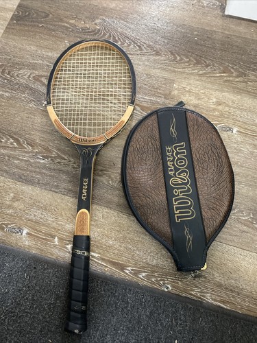 Vintage Wilson Advantage Wooden Tennis Racket Racquet Wood W Cover Rare Find
