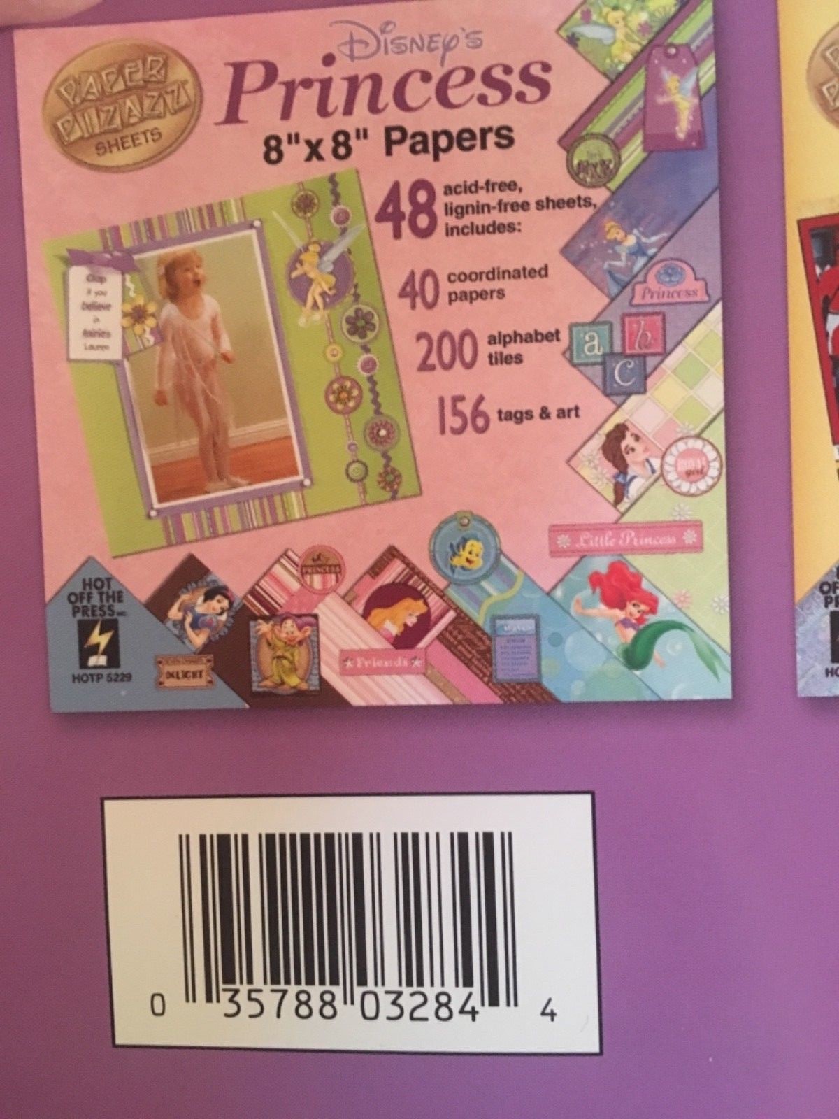 DISNEY PRINCESS 12x12 Papers Hot Of The Press SCRAPBOOK PAPER 18 Sheets