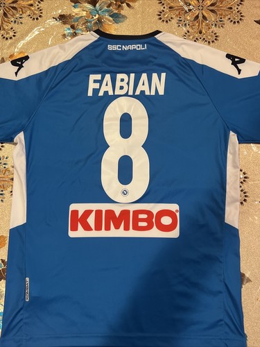 Pre-Owned Official Kappa SSC Napoli FABIAN 19/20 Home Jersey Men's
