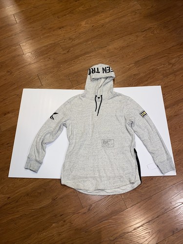 Beentrill Gray Pullover Hoodie Sweatshirt Medium Spell out