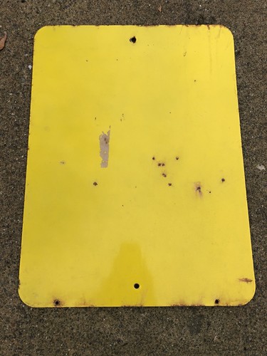 1950’s Porcelain 2 HOUR PARKING 5 CENT Sign Parking Meter Gas Oil Road 24”x 18”