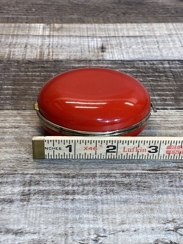 Vintage 1970's Elgin Travel Alarm Clock Round W/ Red Case Made in Japan