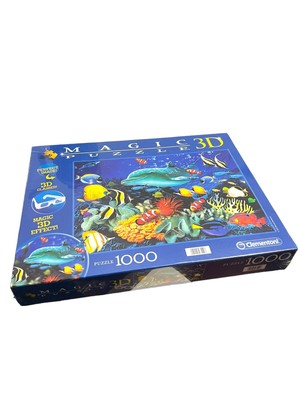 Clementoni - Magic 3D Dolphin Reef - 1000 Piece Jigsaw Puzzle - New - FREEPOST 