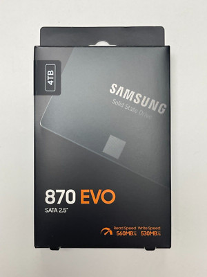 New Samsung 870 EVO 4TB 2.5'' SATA III Internal SSD MZ-77E4T0B/AM