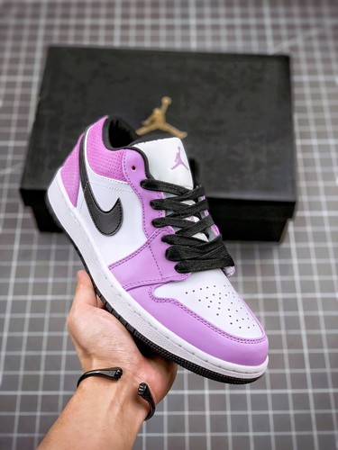 Air Jordan 1 Low ブラック/パープル/ホワイト 26.5 Jordan 1 Low Black/Court Purple/White for Sale