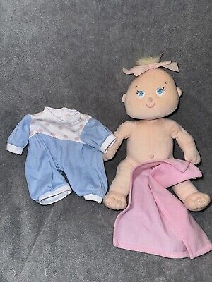 Tollytots Cloth Baby Doll Baby Toy With Outfit And Pink Blanket Lovey 12 Inch