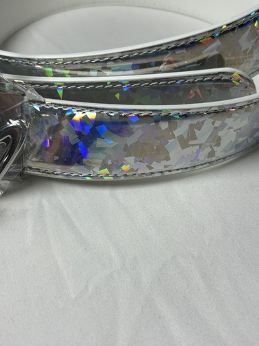 Pre-owned Giuseppe Zanotti $495 Mens  Leather Belt Argento One Size In Silver