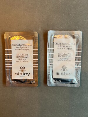 Sisley Restorative Hand Cream Hydrating Skin & Nail Care - 2x 0.13oz/4ml Sample