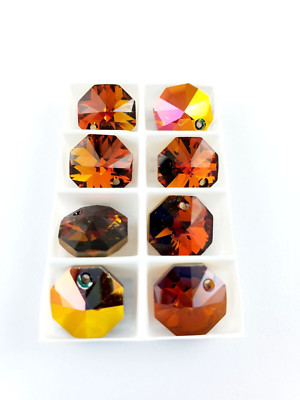 Swarovski Crystal Beads 6401  TOPAZ CATHEDRAL 12mm (2 pieces) OOP