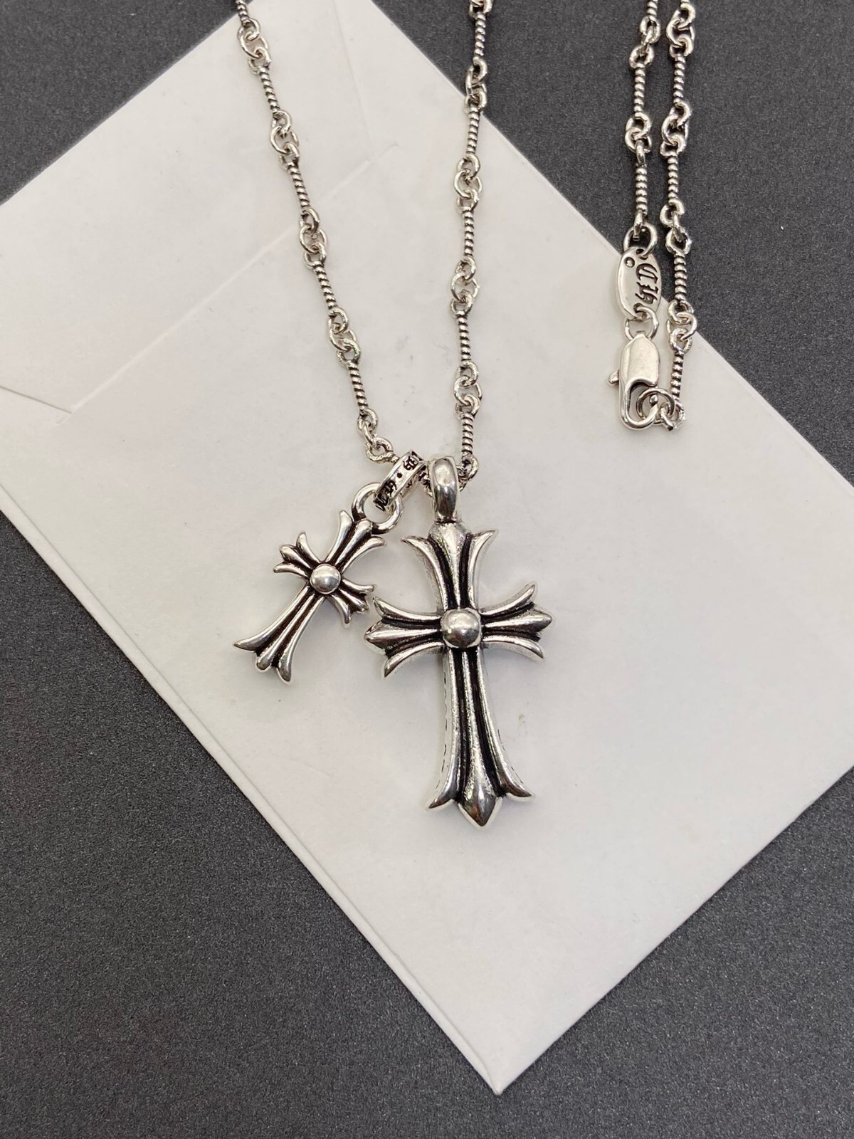 極美品‌ CHROME hearts necklace Chrome Hearts Tokyo 20th Anniversary White Cross Rubber