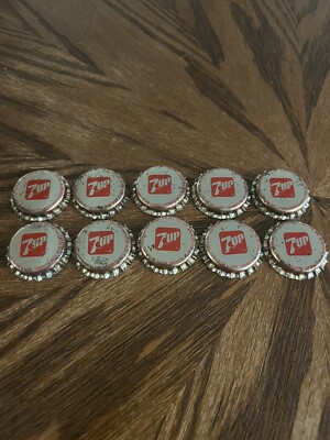 7 UP NOT CORK LINED SODA BOTTLE CAP LOT OF 10 NOS