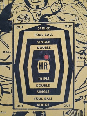 Vintage Antique Dart Board Dartboard Double Sided Baseball Game Made In England