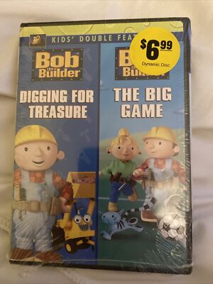 Bob the Builder Double Feature DVD Digging for Treasure & Big Game 2004 2007 HiT