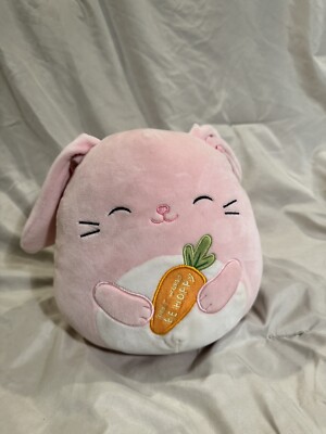 Squishmallows Bop The Bunny w/ Carrot 8'' Plush Floppy Ears Stuffed New Easter
