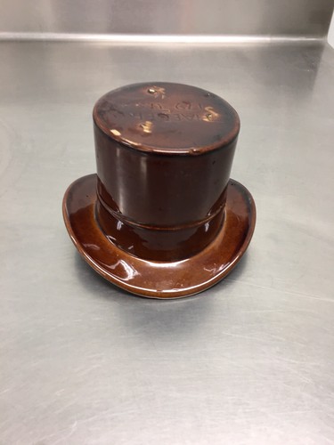 Harder  U.S.A. Top Hat Planter Pot Brown Vase Bowl