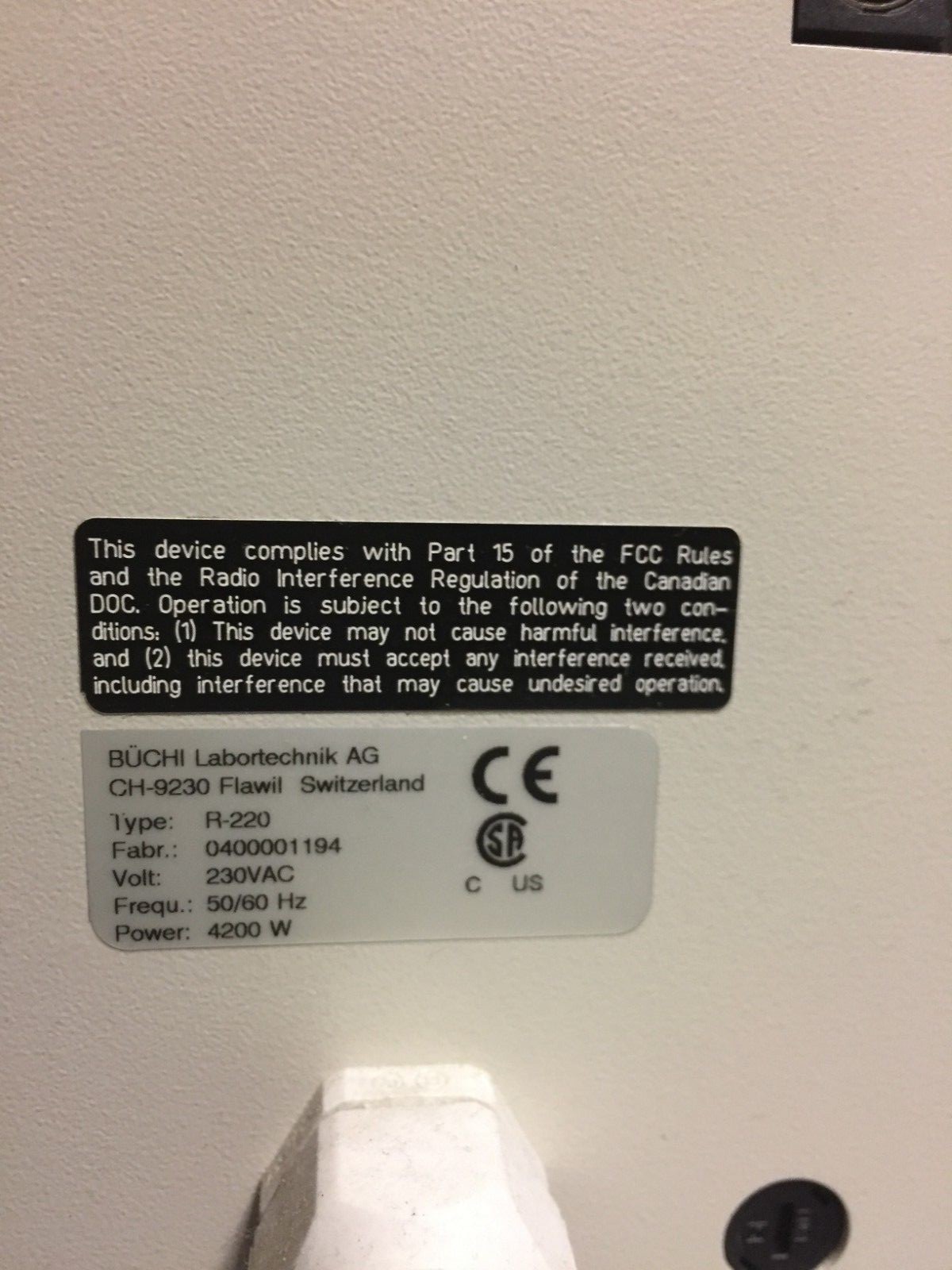 BUCHI ROTAVAPOR R-220 INDUSTRIAL ROTARY EVAPORATOR, V-1000, AND V-800