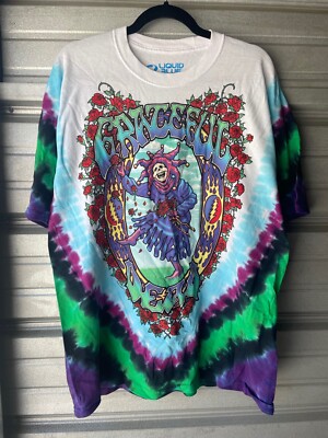 NOS Liquid Blue Grateful Dead Seasons Of The Dead Tie Dye T-Shirt Size XL