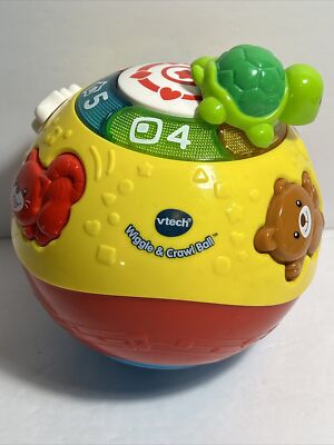VTech Wiggle & Crawl Ball 6-36 Months Flashing Lights 45+ Songs Sounds Works !!!