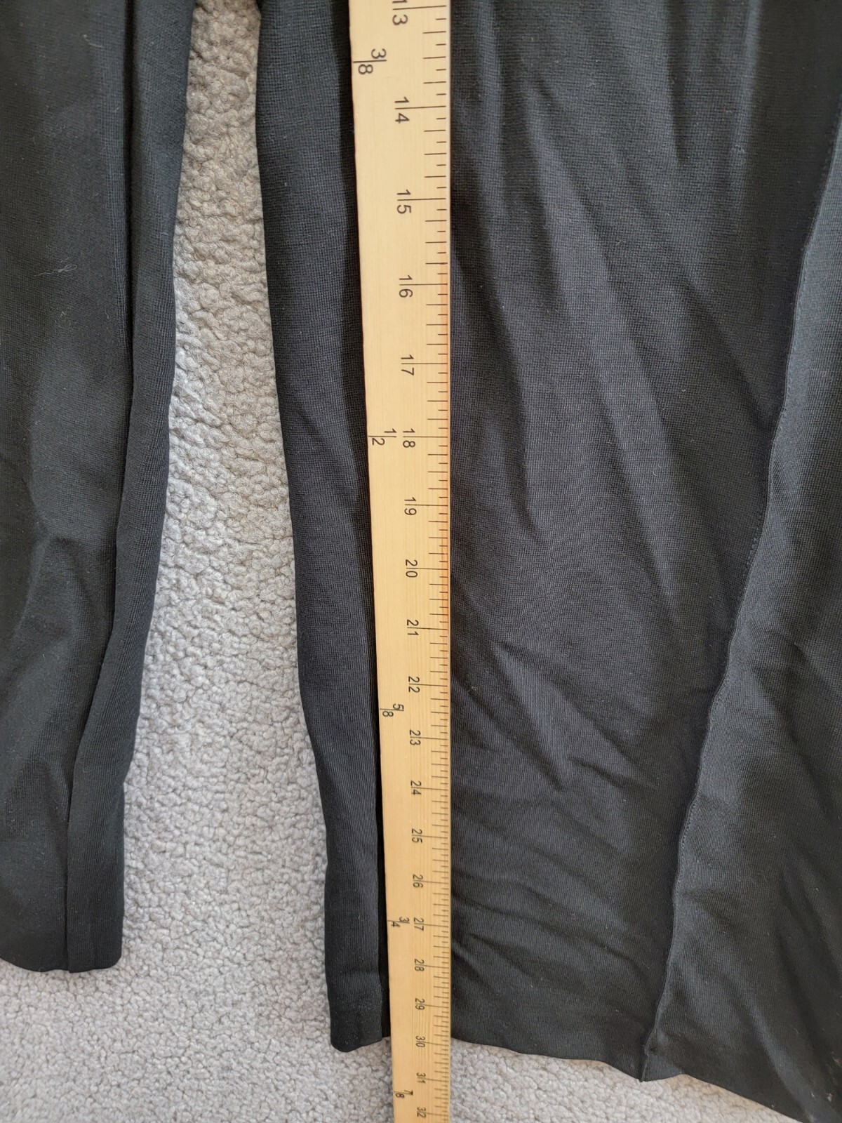 Calvin Klein Plus High-Rise Faux Leather-Waist Pants Women's 20W Black Solid - Picture 7 of 17