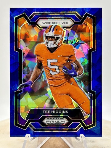 2024 Prizm Draft Picks Tee Higgins /99 BLUE CRACKED ICE SP #24
