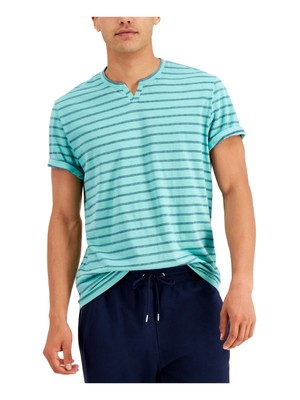 

INC Мужская бирюзовая полосатая классическая футболка, Turquoise, 100123714