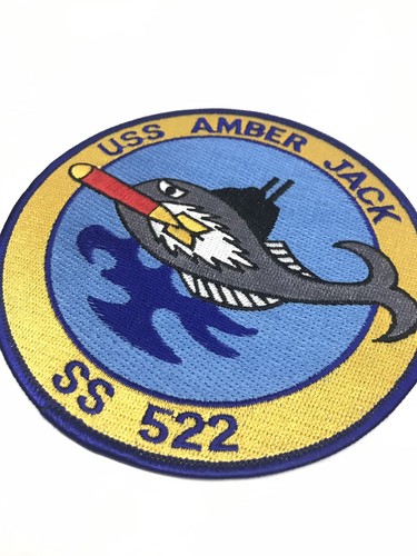 Lot Of 2 Military Patches USS Amber Jack SS 522 Navy, Naval Landing Orange Texas