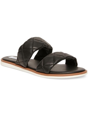 

STEVE MADDEN Женские черные стеганые шлепанцы с круглым носком Orsa, размер 7,5 м, Черный, ORSA01S1