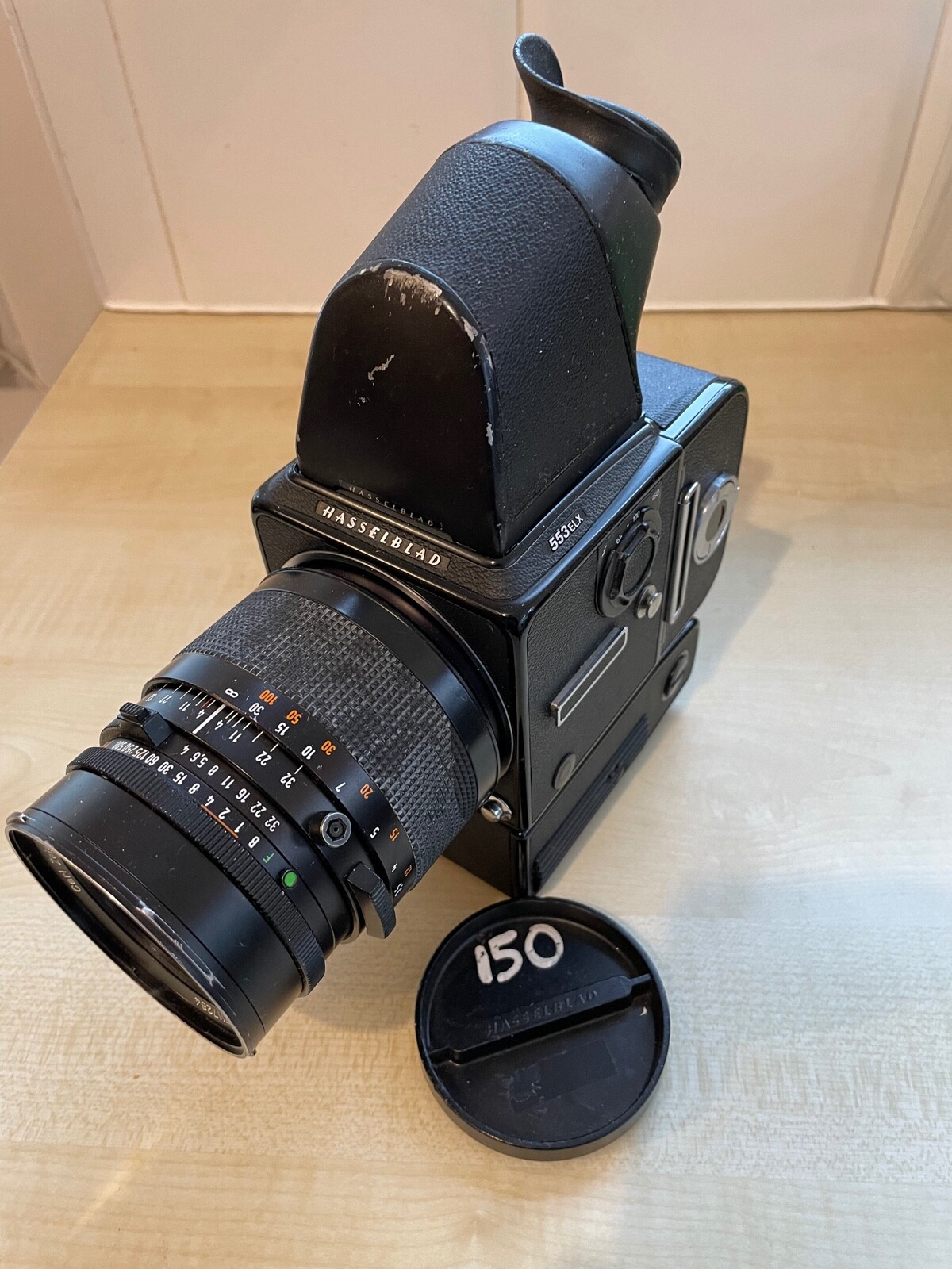 HASSELBLAD 553ELX FILM CAMERA,NC2 PRISM, 150MM SONNAR F4 AND