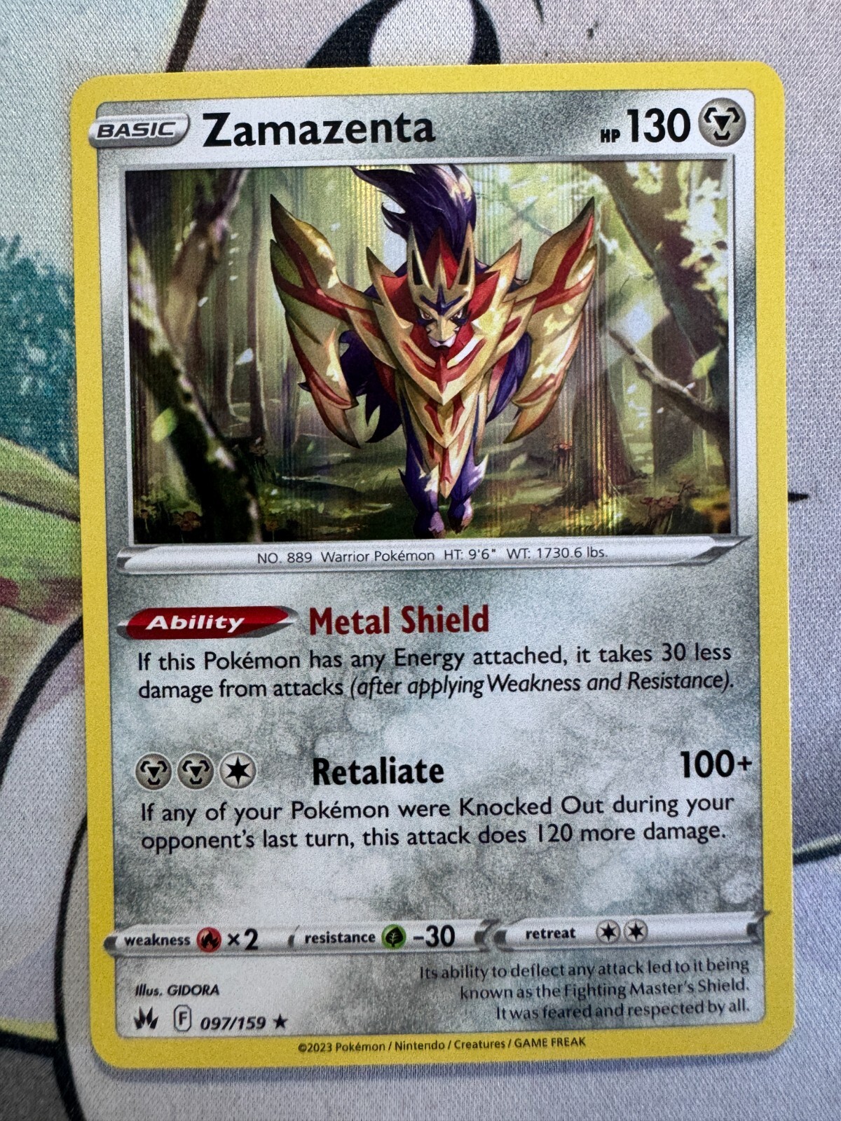 naanoさま Zamazenta Holo English Pokemon TCG BKAY985 | eBay