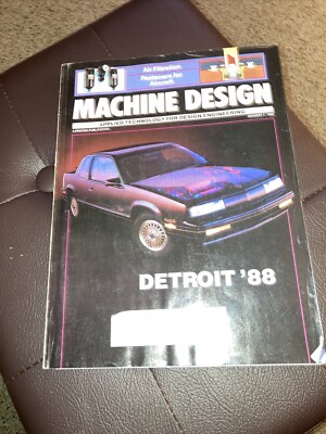Machine Design JAN 1988 Vintage Engineering Magazine Issue 1 Auto Fasteners MORE