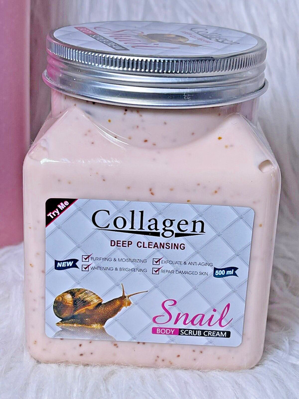 Snail Gommage Exfoliant Visage  Corps Ultra Blanchissant  Gluta Collagene 500ml