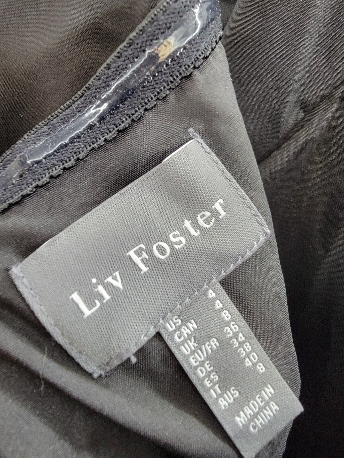 Liv Foster Quinn Chain Halter Neck Dress Women's 4 Black Solid Back Zip Closure - Picture 8 of 17