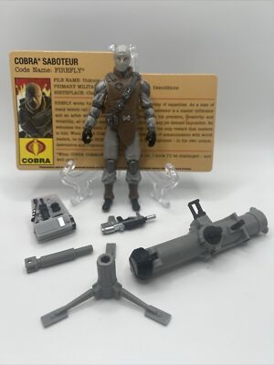 GI JOE 2010 RESOLUTE FIREFLY v21 100% COMPLETE NO STAND COBRA SET EXCLUSIVE