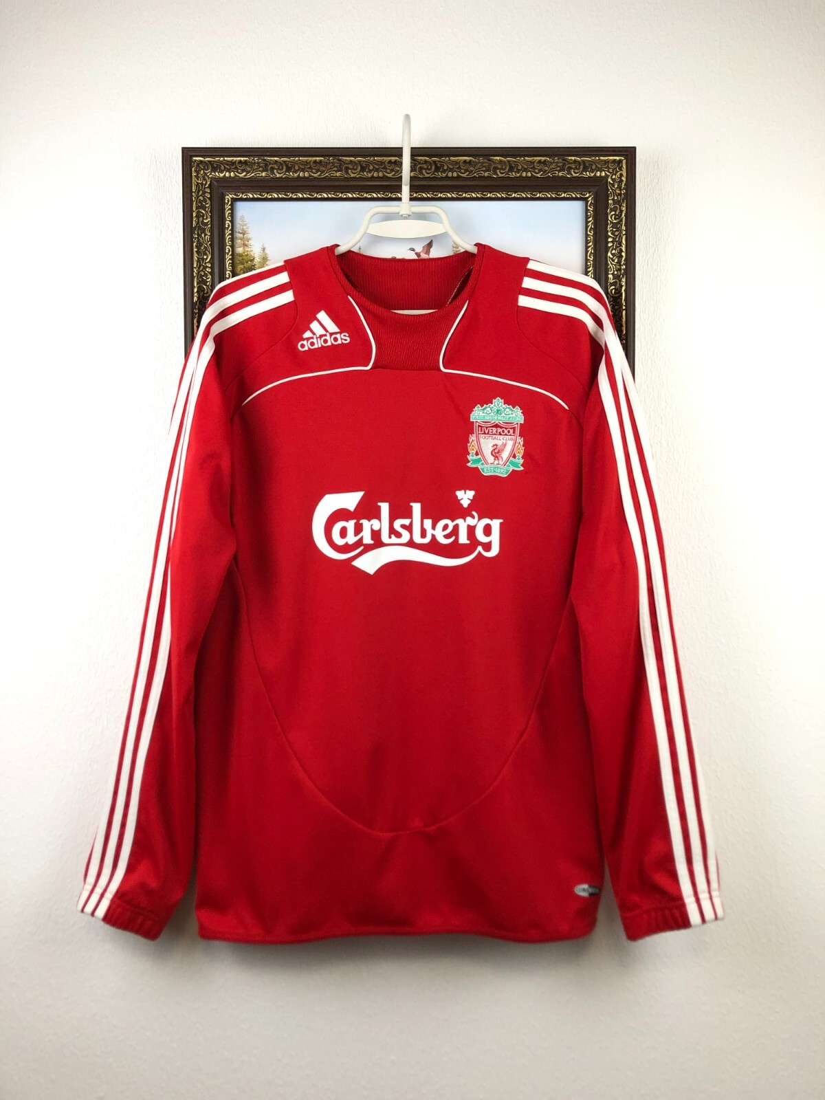 adidas ラグビーシャツ 赤 HSBC 2010-11 Liverpool adidas Player Issue Sweat Top #36 - 8/10 - (L)
