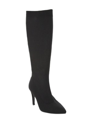 

MIA Женские Черные Мягкие Ботинки Meredith Stiletto на Каблуке с Застежкой-молнией Flyknit, Черный, QI00127