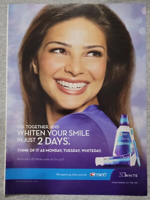2013 Magazine Advertisement Page Crest 3D White Toothpaste Cute Woman Print Ad