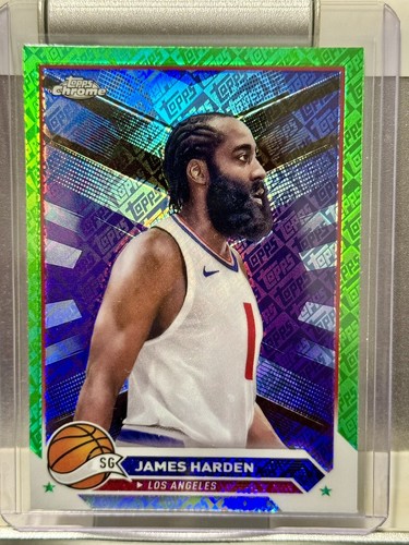 James Harden 2023-24 Topps Chrome Green Topps Refractor