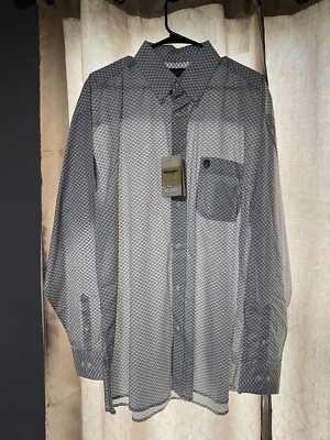 Wrangler Men Long Sleeve Button Up Shirt XL George Strait Collection