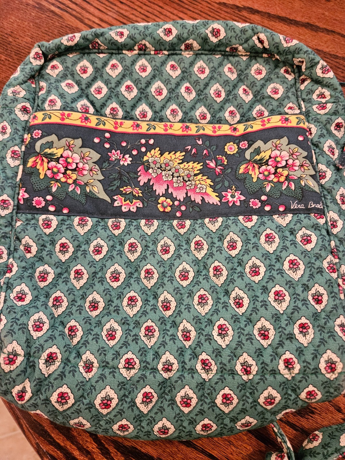 Retired Vera Bradley Rare Greenfield Zip Close Shoulder Cross Body Lunch Bag