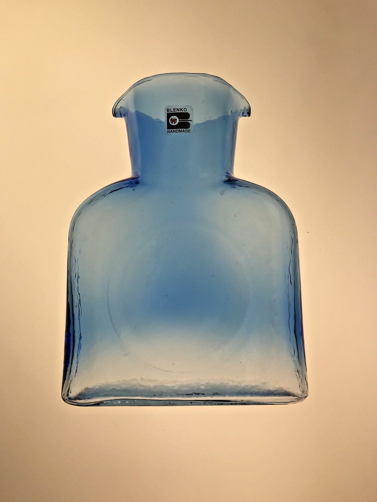 Blenko Glass Blue Fade Water Bottle 384