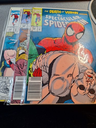 Marvel Comics Spectacular Spider-Man 192, 195, 196 VF/NM /3-60