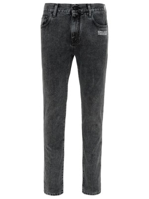 Off-White Logo Patch Faded-effect Jeans 33 JEANS