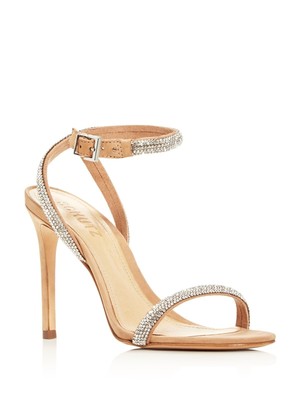 

SCHUTZ Womens Nude Beige Mulan Almond Toe Stiletto Кожаные Сандалии На Каблуке, Бежевый, S2053200750002