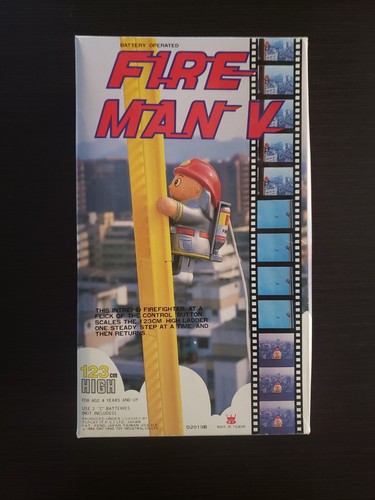 Vintage 1984 Fire Man V Climbing Fireman Battery Operated