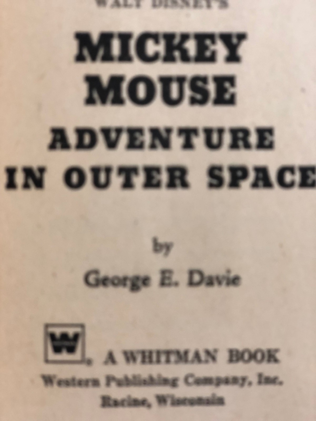 Vintage Disney Mickey Mouse Adventure in Outer Space Goofy Big Little Book 1968