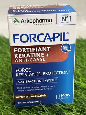 Forcapil Fortificant Keratine + Anti-cases 1 Moos 60gelules  Exp 9/2025