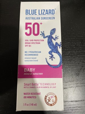 Blue Lizard Baby Mineral Sunscreen with Zinc Oxide Water Resistant 5OZ EXP 11/24