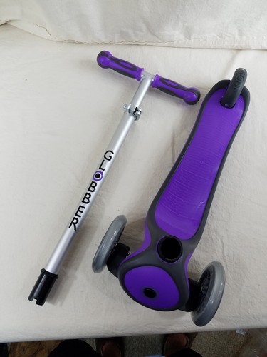Globber 'My Free Up'  Scooter Purple 3 Wheel Scooter Ages 1-5