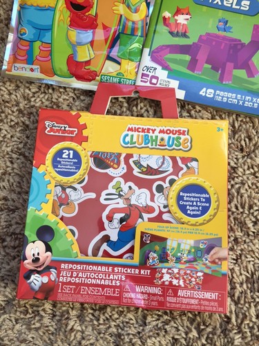 Coloring Sticker Book Activity Lot Crayons Puzzles Games Spiral Art Magna Doodle