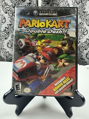 Mario Kart Double Dash w/ Bonus Disc Nintendo GameCube. Tested Successfully.